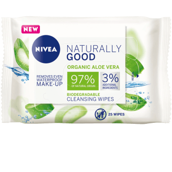 Ansiktsservetter Naturally Good Cleansing Wipes 25-p NIVEA.
