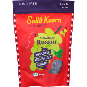 Soltorkade Russin 500g KRAV Saltå Kvarn.