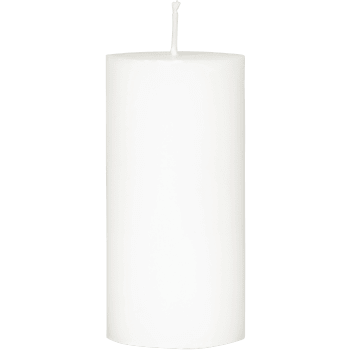 Blockljus Simply Stearin Vit 5x10cm Duni.