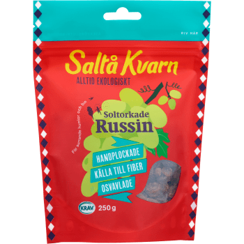 Russin Soltorkade 250g Krav Saltå Kvarn.