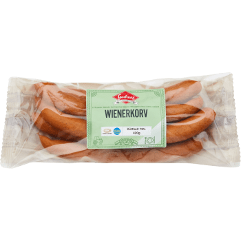Wienerkorv 79% Kötthalt 420g Gudruns.