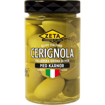 Oliver Cerignola med kärnor 170g Zeta.