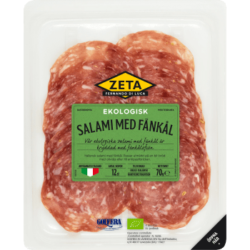 Salami Fänkål Ekologisk 70g Zeta.