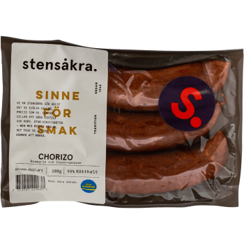 Chorizo 98% Kötthalt 300g Stensåkra.