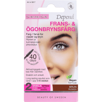 Frans & Ögonbrynsfärg Brun 1-p Depend.