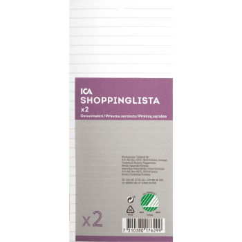 Köplista 2-p linjerad ICA Home.