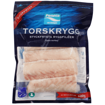 Torskrygg Msc Fryst 600g Feldt's.