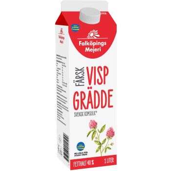 Vispgrädde 40% 1l Falköpings Mejeri.