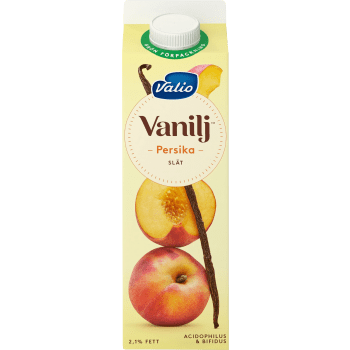 Vaniljyoghurt Persika 2% 1000g Valio.