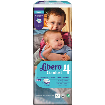 Blöjor Comfort Storlek 4 7-11kg 52-p Miljömärkt Libero.