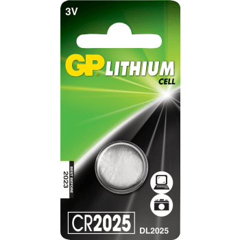 Batteri GP Aklaline Knappcell Lithium CR2025 1-p Batteristen.