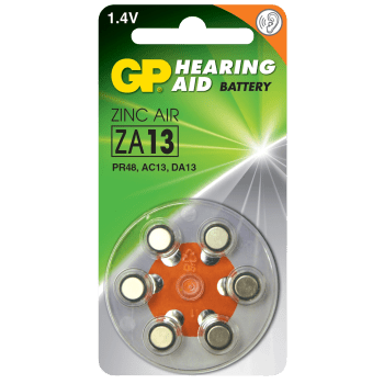 Batteri GP Hörapparat ZA 13-D6 6-p Batteristen.