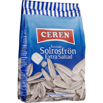 Rostade Solrosfrön Extra saltade 250g Ceren.