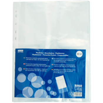 Plastfickor A4 50-p Sense.