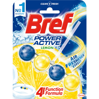 Power active Lemon Doftblock Toalettrengöring 53g WC Bref.