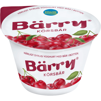 Yoghurt Körsbär 2,7% 250g Bärry.