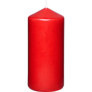 Blockljus Röd 15cm ICA.