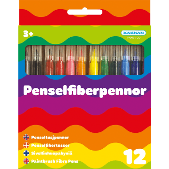 Fiberpennor Pensel 12-p Kärnan.