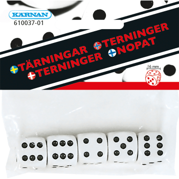 Tärningar 5-pack Kärnan.