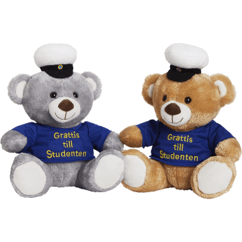 Nalle med studentmössa H20cm ICA.