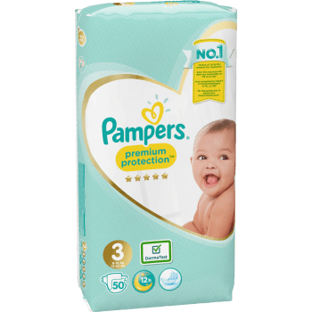 Blöjor Premium Protection New Baby Strl 3 6-10kg 50-p Pampers.