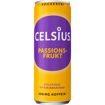 Energidryck Passionsfrukt 35,5cl Celsius.