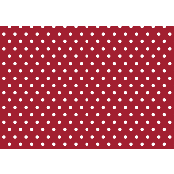 Julpapper Prickar Röd/Vit 0,7x3m ICA.