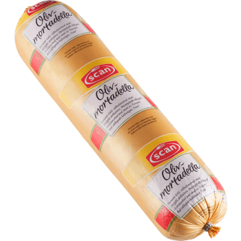 Olivmortadella i skivor ca 15g Scan.