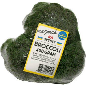 Broccoli med film 400g Klass 1 ICA.