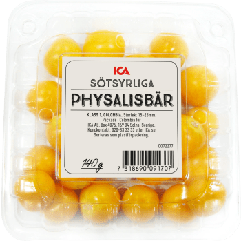 Skalad physalis 140g Klass 1 ICA.