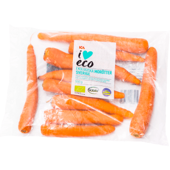 Morötter 500g KRAV Klass 1 ICA I love eco.