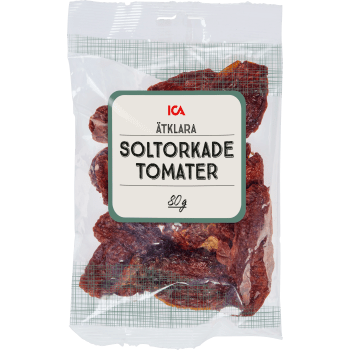 Soltorkade ätklara tomater 80g ICA.