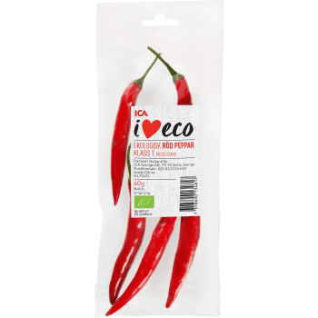 Röd peppar Ekologisk 40g Klass 1 ICA I love eco.