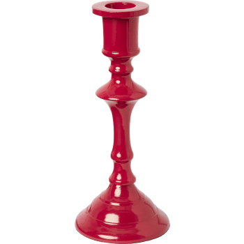 Ljusstake röd H17,5cm.