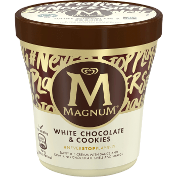 Glass White Chocolate & Coockies 440ml Magnum.