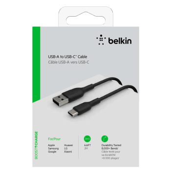 USB-A till USB-C Svart 2m Belkin.