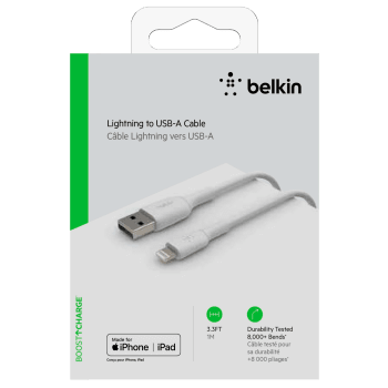 Lightningkabel Vit 1m Belkin.