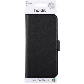 Plånboksfodral Magnet Galaxy S21 Svart Holdit.