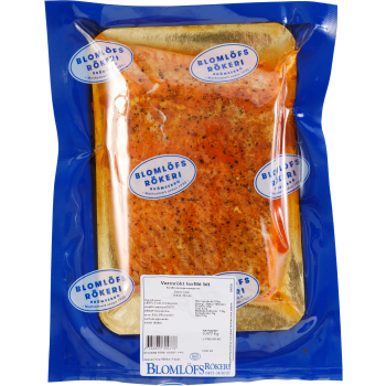Varmrökt laxfilé portion Citronpeppar 120g Blomlöfs Rökeri.