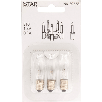Reservlampa 3-p E10 1,4V 0,14W Star Trading.