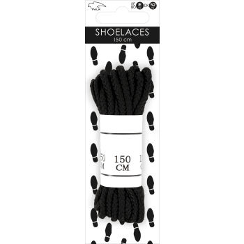 Skoband sport svart 150cm 1-p Falk.