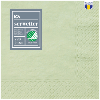 Servett Lingrön 24cm 20-p ICA.