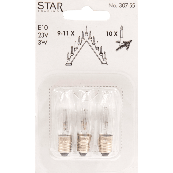 Reservlampa 23V, 3W E10 3-p Star Trading.