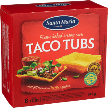 Taco tubs 8-p 145g Santa Maria.