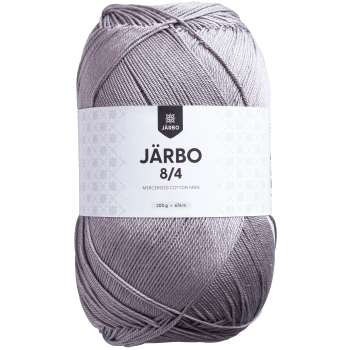Virkgarn 8/4 Ljusgrå 200g Järbo.