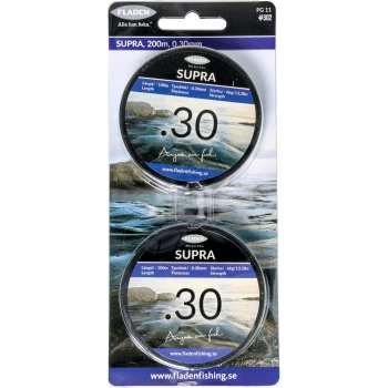 Fiskelina Supra 2-p 0,30mmx100m Fladen.
