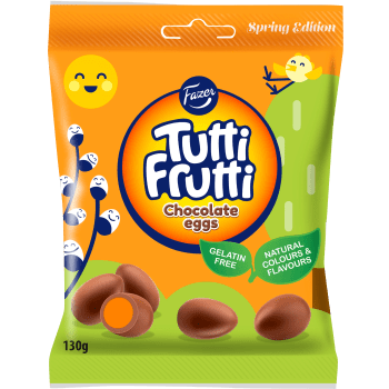 Påskgodis Tutti Frutti Chokladägg 130g Fazer.