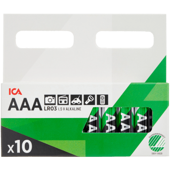 Batteri AAA/LR03 10-p ICA.