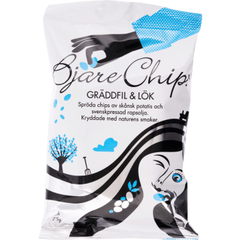 Chips Gräddfil & lök 75g Bjäre Chips.