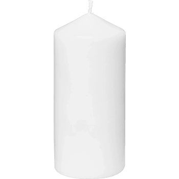 Blockljus vit H15cm.